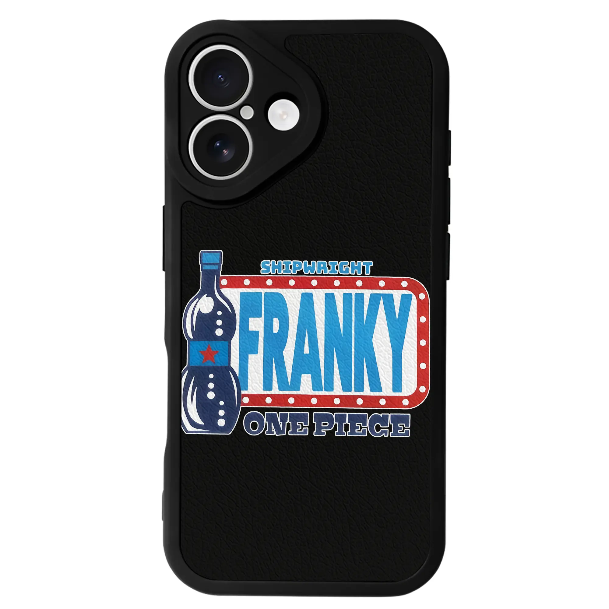 ワンピース グッズ フランキー - IPhone 16シリーズ対応 ・ シリコンスマホケース ・ レザー調 ・ 高精度フィット ・ 耐衝撃 ・ ワイヤレス充電対応 ・ 精密カット